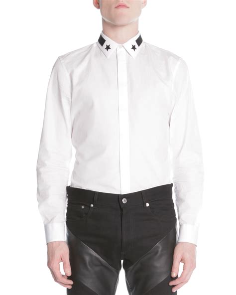 givenchy star & stripe collar button down shirt|men's Givenchy t shirt sale.